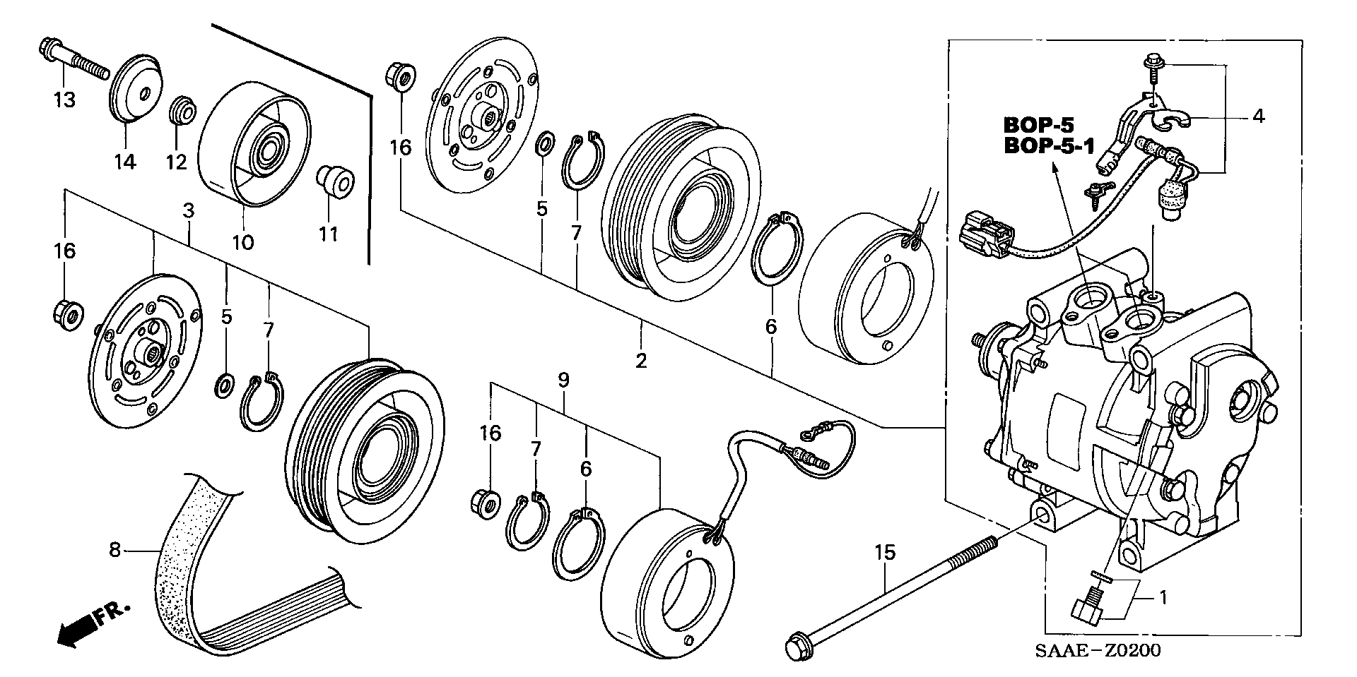 TOYOTA 38920-PWA-J01 - Поликлиновой ремень www.parts5.com