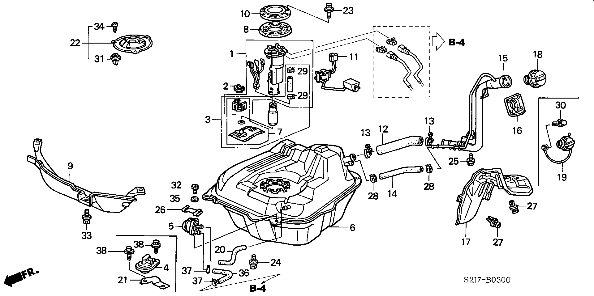 Honda 17040-S2H-930 - Palivové čerpadlo www.parts5.com