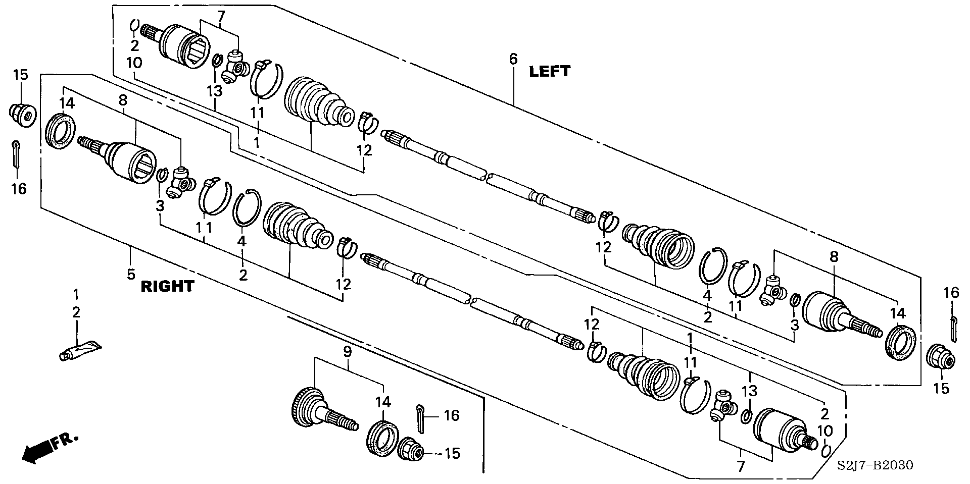 Honda 94201-30300 - Lożisko kolesa - opravná sada www.parts5.com