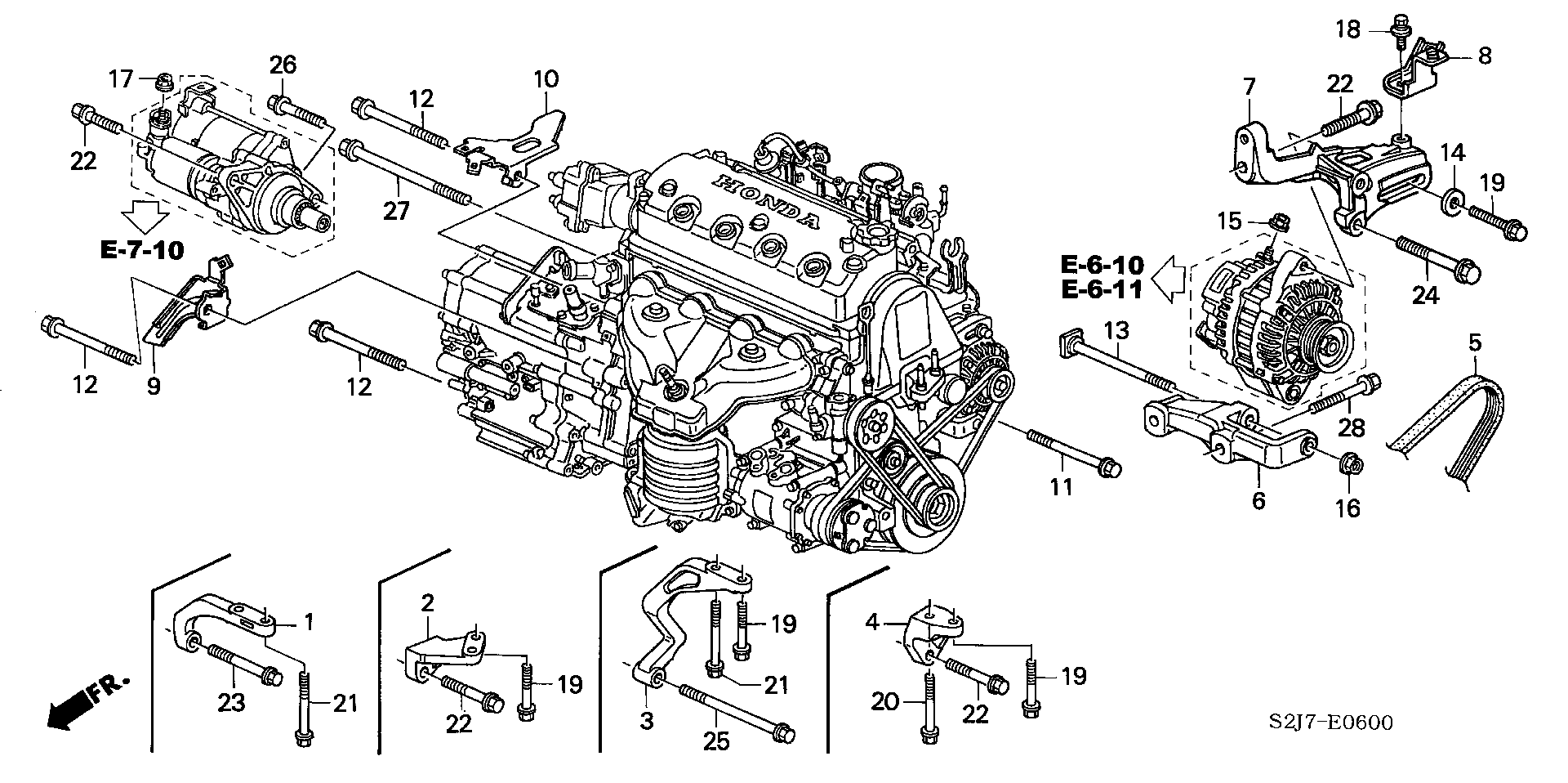 Honda 31110-P2A-003 - Curea transmisie cu caneluri www.parts5.com