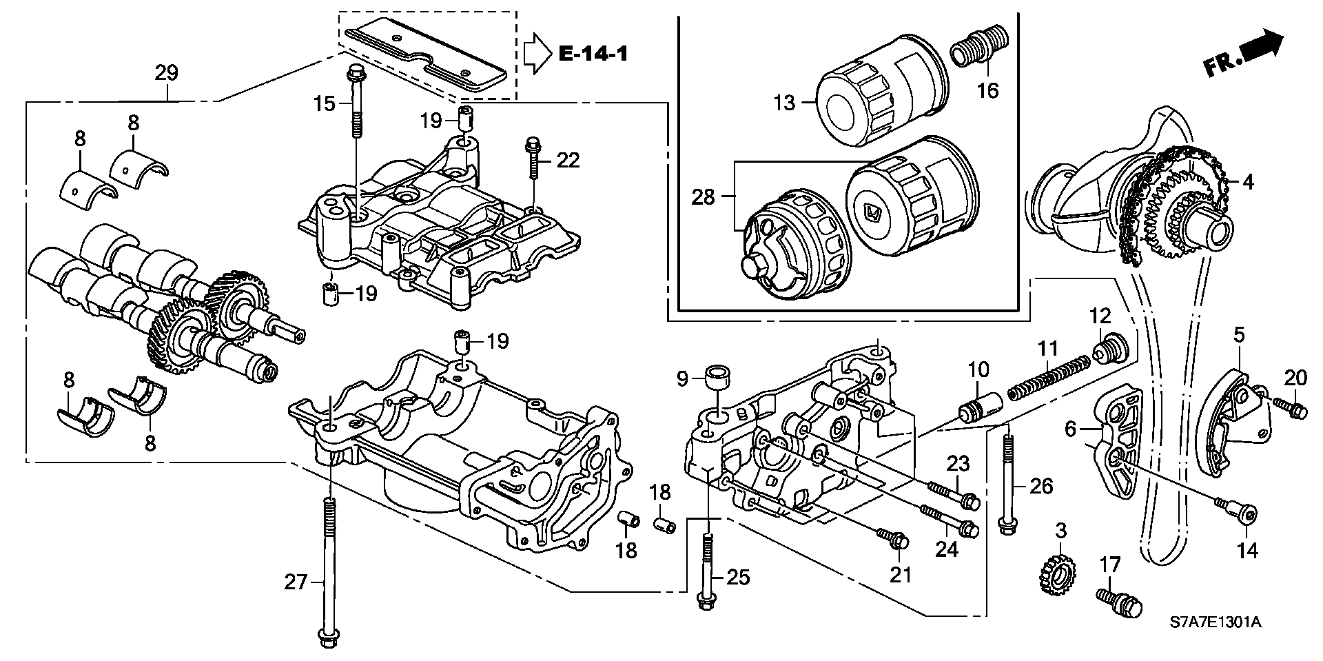 ACURA 15400PLC003 - Olejový filter www.parts5.com