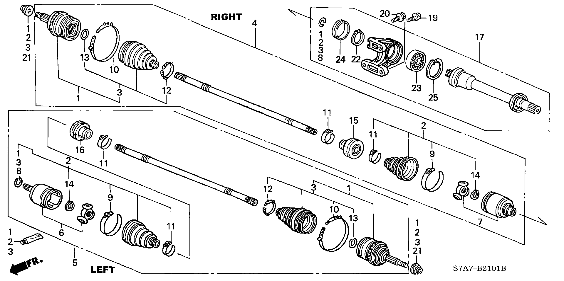 Honda 44017-S0A-030 - Fuelle, árbol de transmisión www.parts5.com