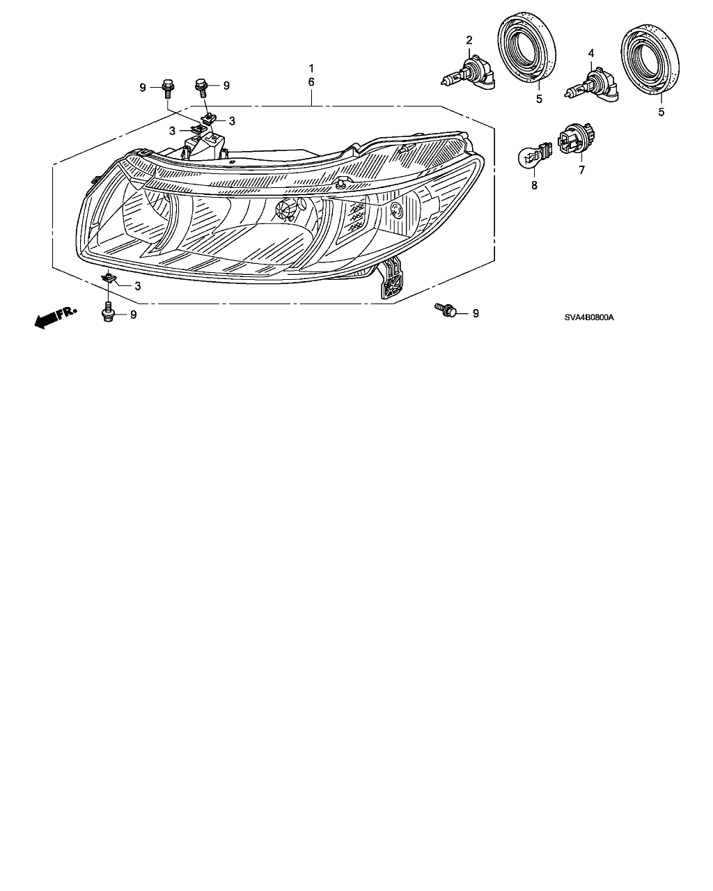 Honda 33104-S3V-A01 - Lámpara, faro antiniebla www.parts5.com