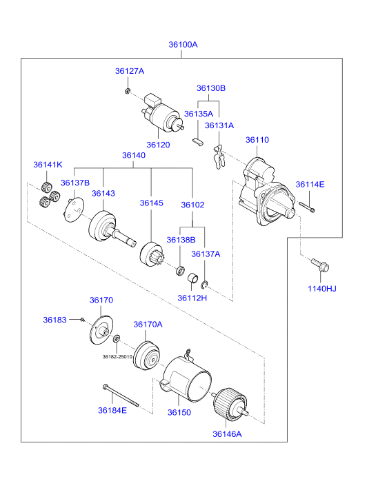 Hyundai (BEIJING) 36100-03601 - Démarreur www.parts5.com