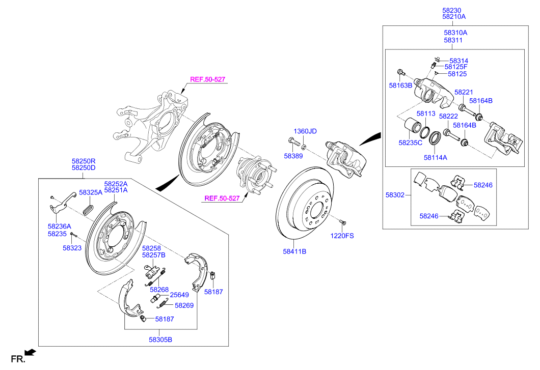 KIA 58302 2WA00 - Komplet zavornih oblog, ploscne (kolutne) zavore www.parts5.com