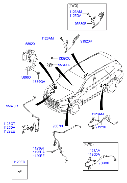 Hyundai 956702W000 - Sensor, revoluciones de la rueda www.parts5.com