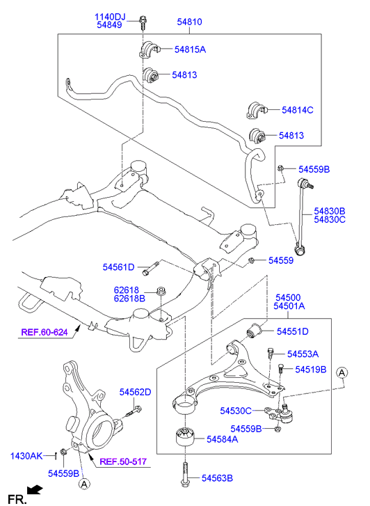 KIA 545842T000 - Bush of Control / Trailing Arm www.parts5.com