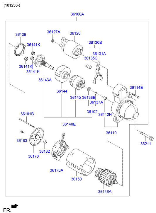 Hyundai (BEIJING) 36100-2G000 - Starter www.parts5.com