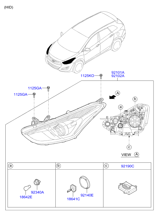 Hyundai 921662V000 - Žárovka, světla pro denní svícení www.parts5.com