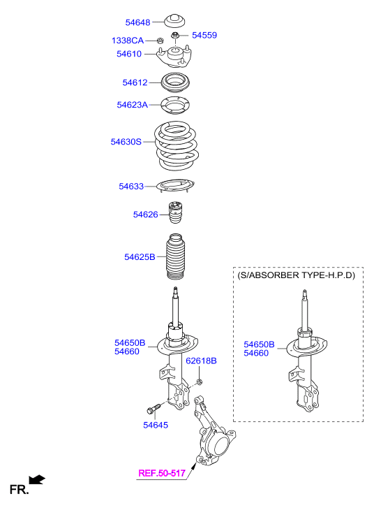 TOYOTA 546123W000 - Top Strut Mounting www.parts5.com