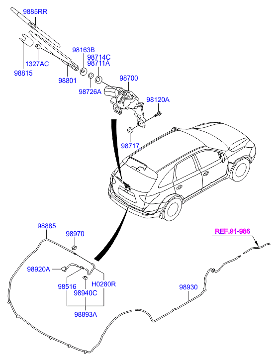 KIA 988203J000 - Limpiaparabrisas www.parts5.com