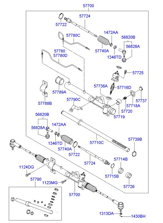 Hyundai 56828-22000 - Наконечник рулевой тяги, шарнир www.parts5.com