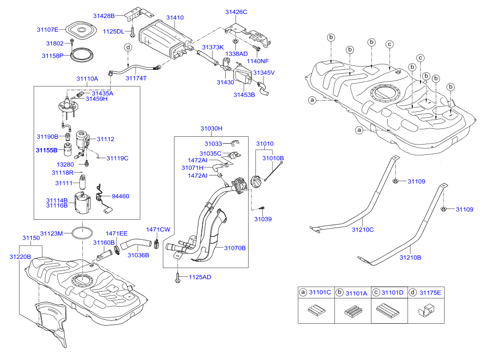 Hyundai 31111-3S400 - Bomba de combustible www.parts5.com