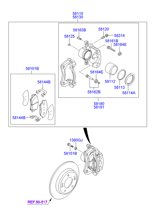 Hyundai 58101-2VA20 - Set placute frana,frana disc www.parts5.com