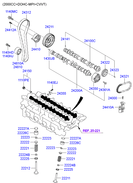 KIA 22224-23500 - Уплотнительное кольцо, стержень клапана www.parts5.com