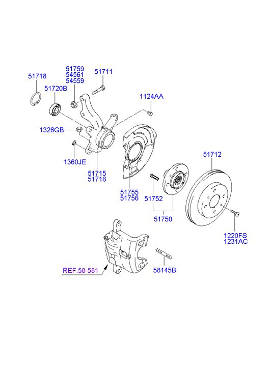 Hyundai 51718-2D020 - Pyöränlaakerisarja www.parts5.com