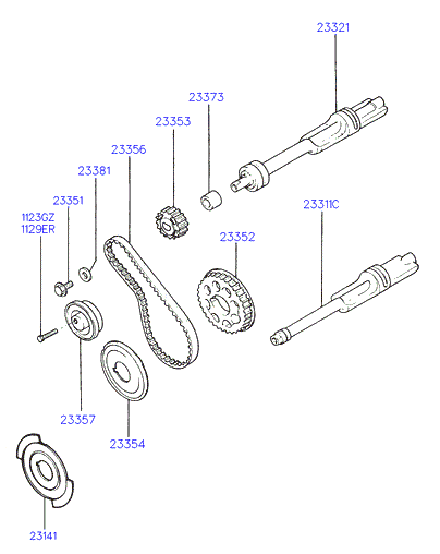 Mitsubishi 2335733350 - Tensioner Pulley, timing belt www.parts5.com