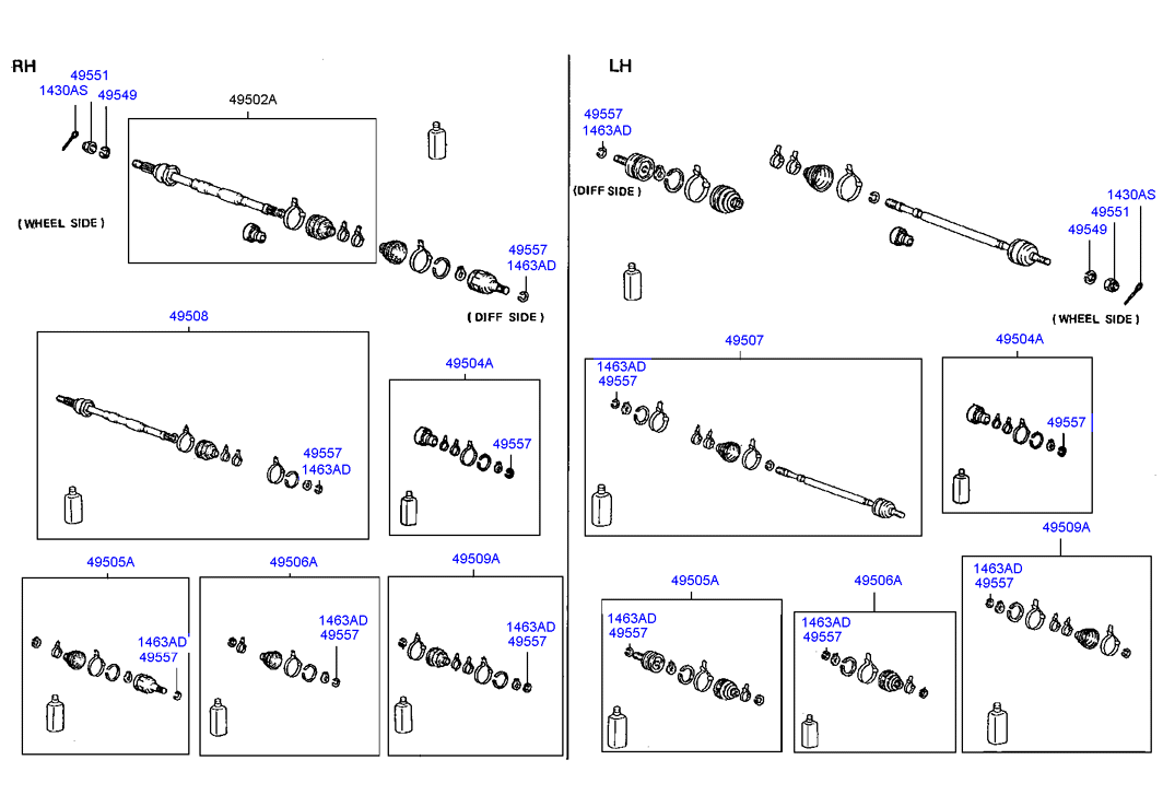 Hyundai 49509-33A11 - Bellow, drive shaft parts5.com