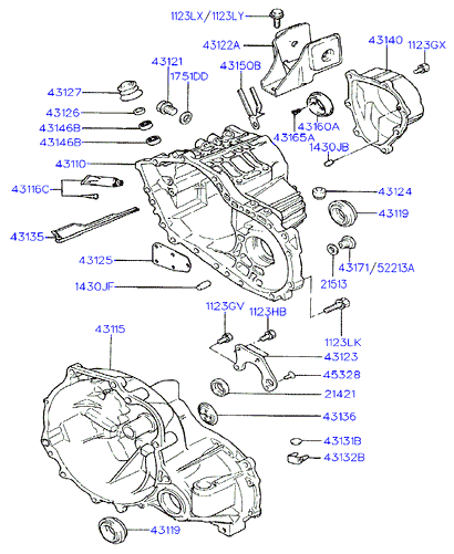 Hyundai 4311937010 - Tesnilni obroc za gred, diferencial www.parts5.com