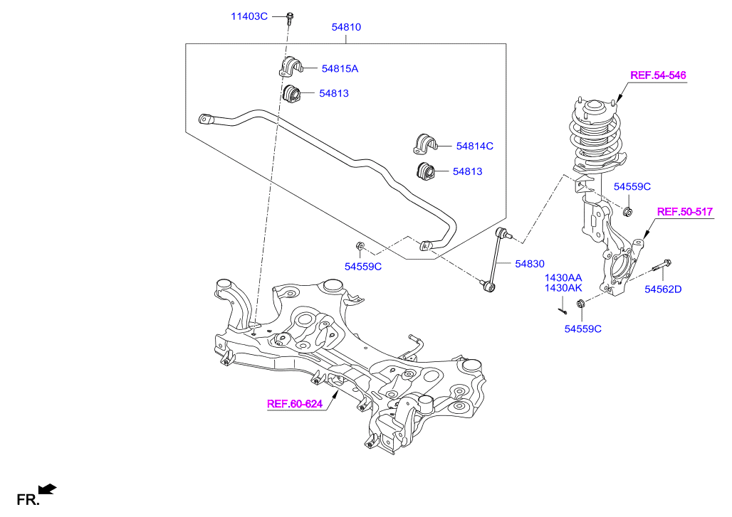 KIA 54830D7000 - Drog / opornik, stabilizator www.parts5.com