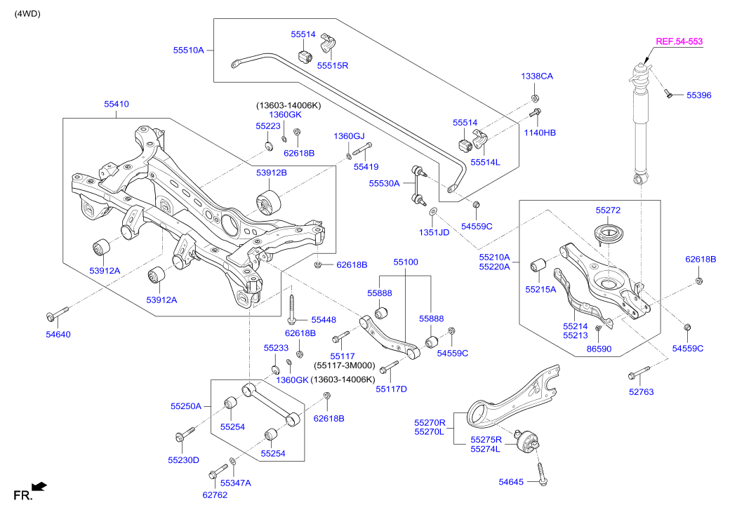 Hyundai 53912-2E200 - Suport,trapez www.parts5.com