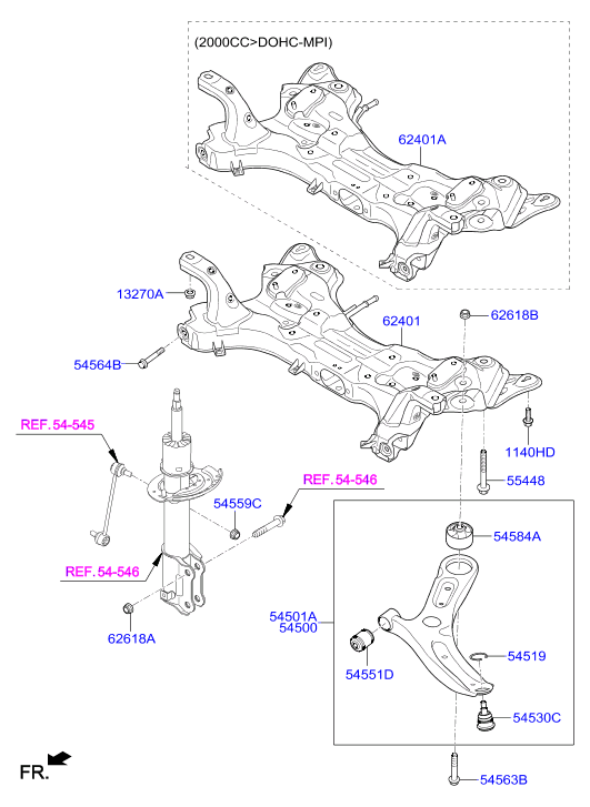 Hyundai 54501-M0000* - Suport,trapez www.parts5.com