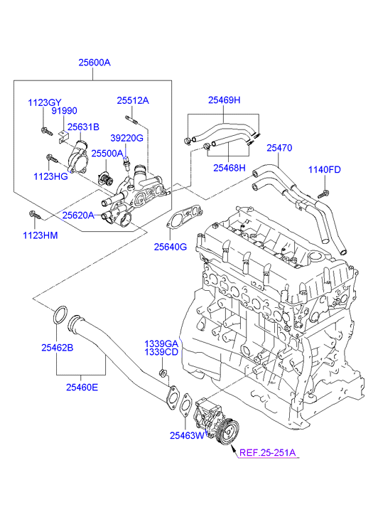 KIA 2550025001 - Termostat, środek chłodzący www.parts5.com