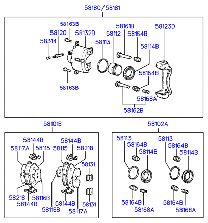 Hyundai 58101-34A10 - Set placute frana,frana disc www.parts5.com