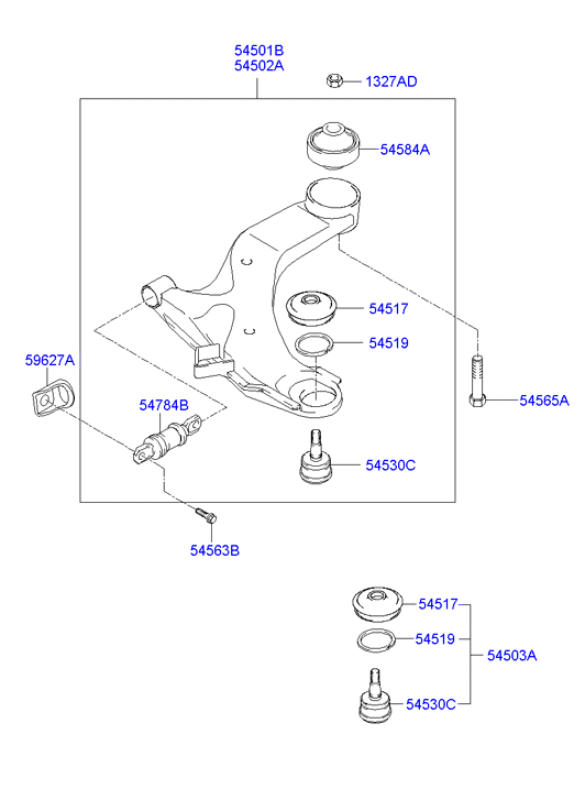 Hyundai 54584-38010* - Suport,trapez www.parts5.com