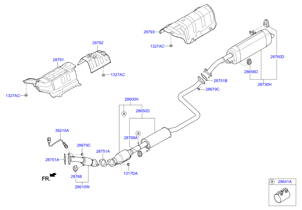 Hyundai 28761C1300 - Hanger - exhaust pipe parts5.com