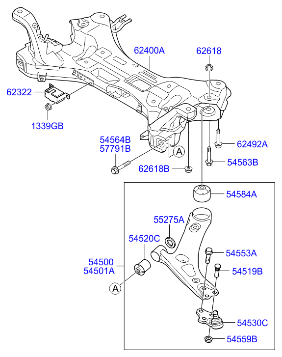 KIA 54501-2Y000 - Track Control Arm www.parts5.com