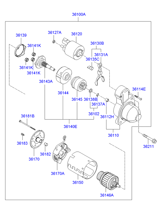 Hyundai (BEIJING) 36120-2G200 - Switch assy - starter magnetic www.parts5.com