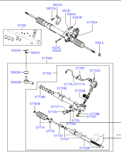 Hyundai 5682843010 - Sada na opravy, hlava příčného táhla řízení www.parts5.com