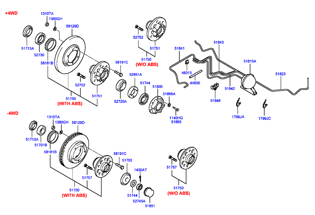 Hyundai 1430004451 - Pyöränlaakerisarja www.parts5.com