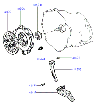 KIA 41300-4A000 - Plato de presión del embrague parts5.com