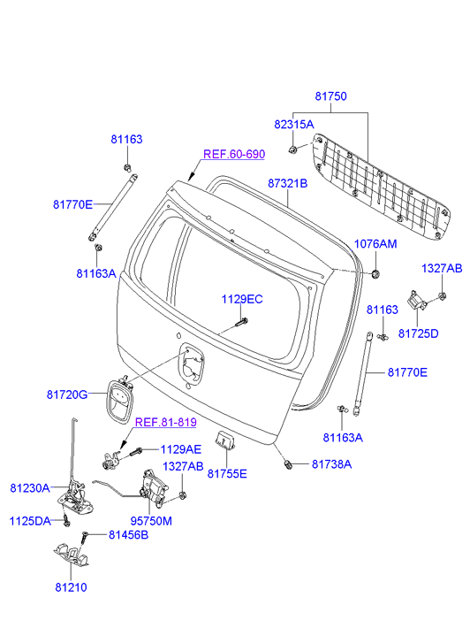 Hyundai 81770-0X000 - Amortizor portbagaj www.parts5.com