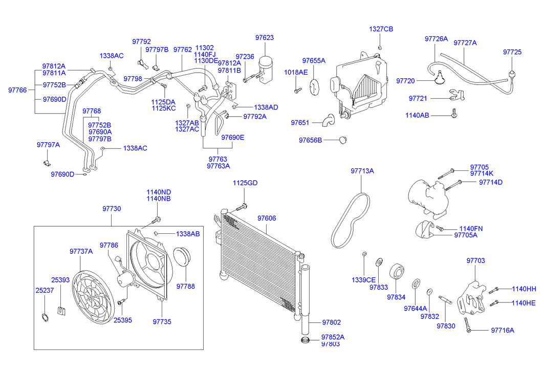 Hyundai 97713 29000 - V-Ribbed Belt parts5.com