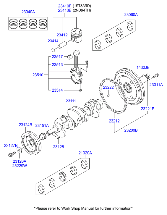 Hyundai 23124-42032 - Belt Pulley, crankshaft www.parts5.com