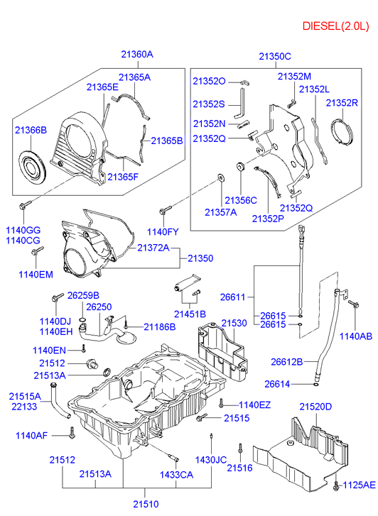 KIA 21512 23000 - Zárócsavar, olajteknő www.parts5.com