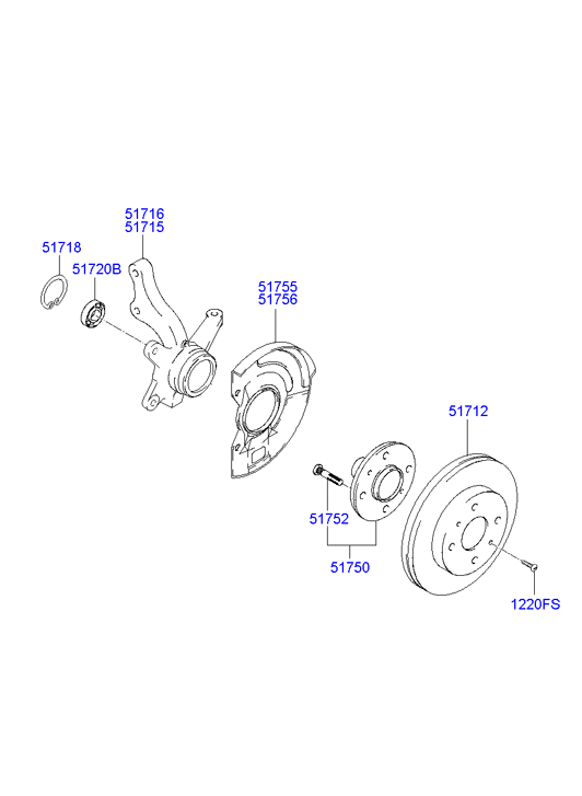 Hyundai 517151C010 - Wheel Hub www.parts5.com