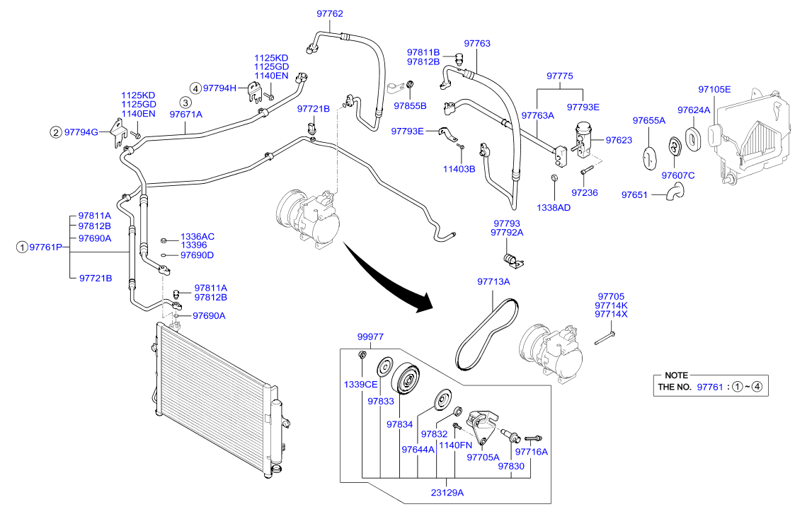 Hyundai 97834-22100 - Rola ghidare / conducere, curea transmisie www.parts5.com