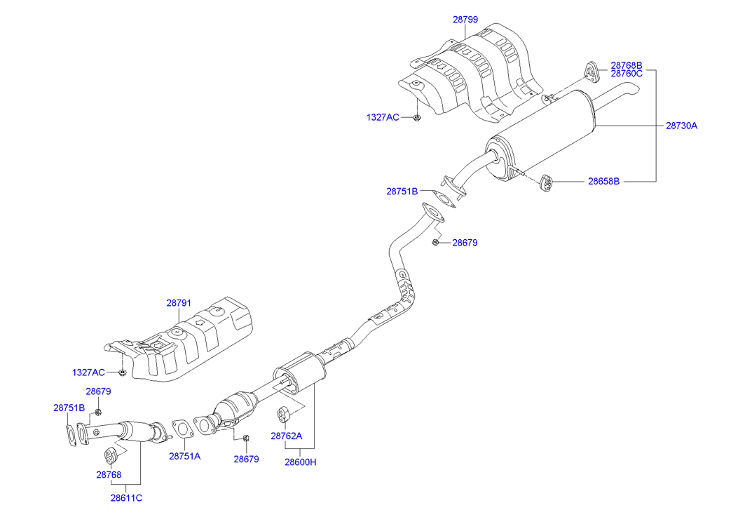 Hyundai 28768-36000 - Cuzinet, stabilizator www.parts5.com