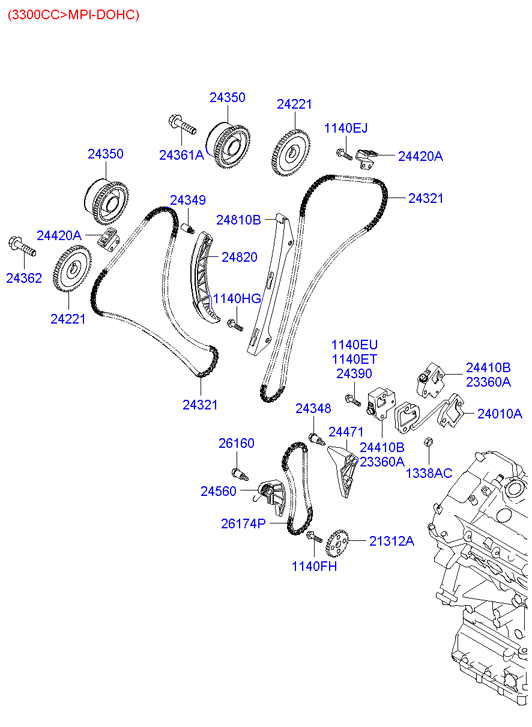 KIA 24350-25000 - Ajustador árbol de levas www.parts5.com