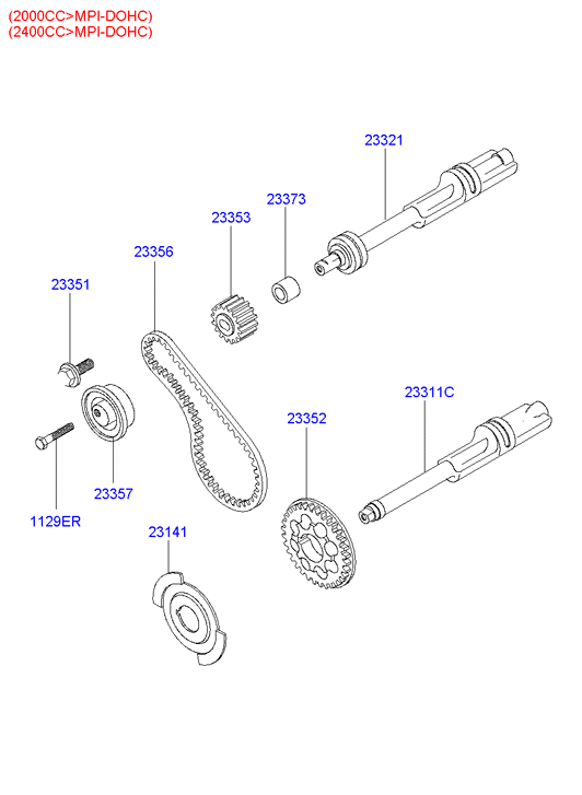 Hyundai 23356 38010 - Hammasrihm www.parts5.com