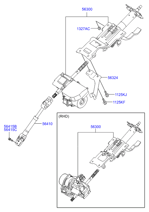 Hyundai 564002L000 - Kloub, vřeteno řízení www.parts5.com