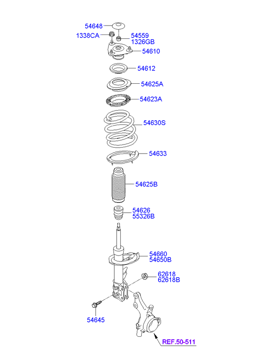 KIA 54610-2H200 - Ložisko pružné vzpěry www.parts5.com