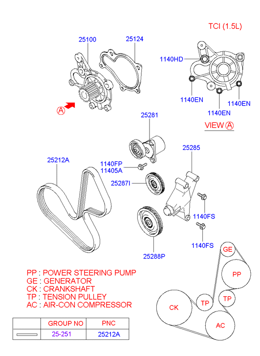 KIA 25100-27000 - Pompa apa www.parts5.com