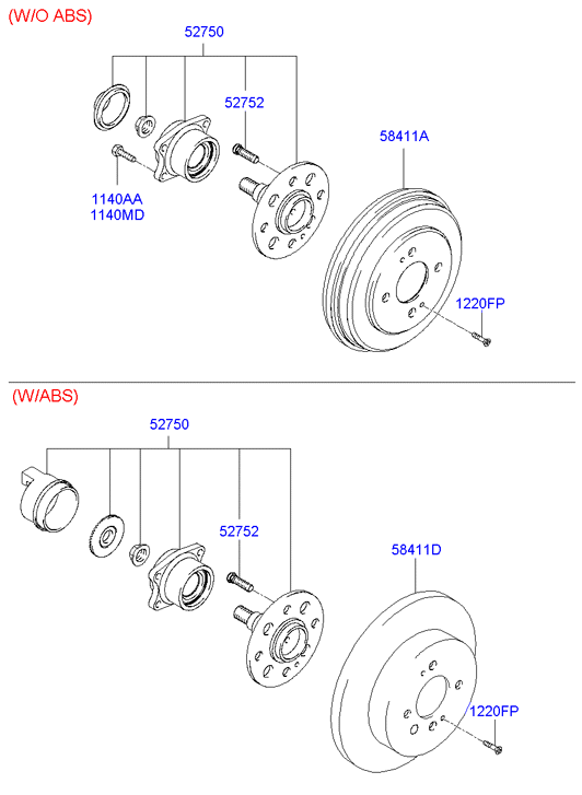 Hyundai 527521C000 - Wheel Stud www.parts5.com