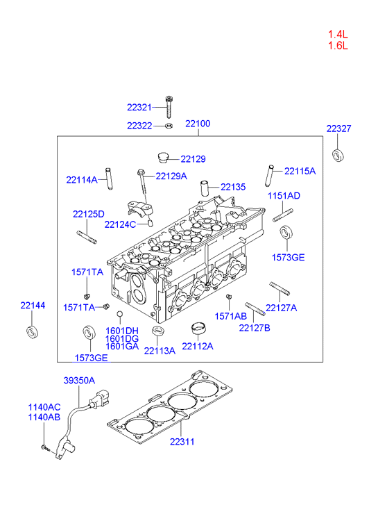 KIA 22144-27000 - Shaft Seal, camshaft www.parts5.com