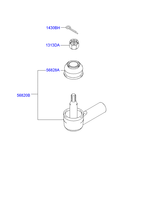 Chrysler 5682025000 - Наконечник рулевой тяги, шарнир www.parts5.com